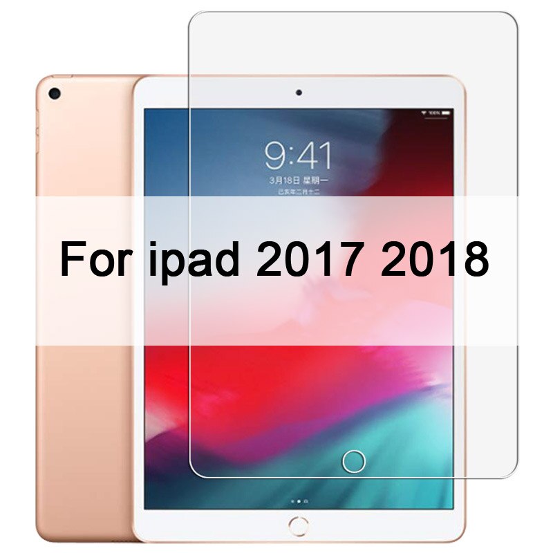 Protecteur d'écran, couverture complète en verre trempé 2.5D 9H 10.2 pouces, pour iPad Pro 11 Air 2 3 Mini 4 5: For ipad 2017 2018