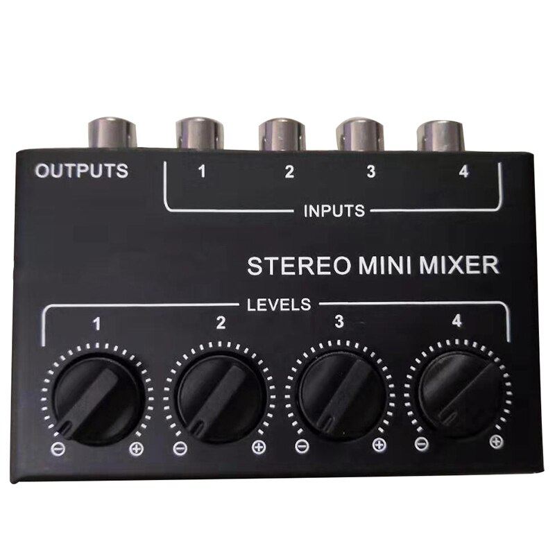 Cx400 mini stereo rca 4- kanals passiv mikser liten mikser mikser stereo dispenser til bo og studio