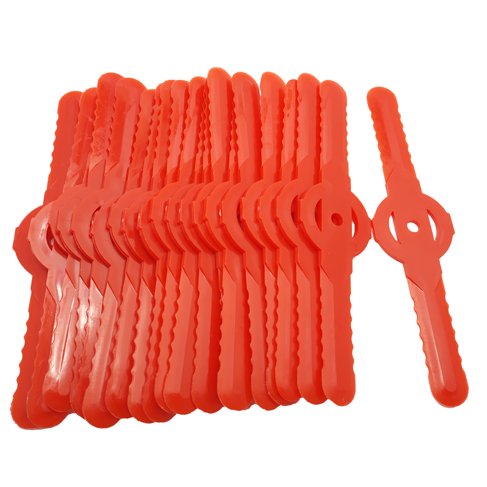 20pcs/lot Brush Cutter Blade Plastic Grass Trimmer Head Blades Electric Lawn Mower Garden Brushcutter Spare Parts: Brown
