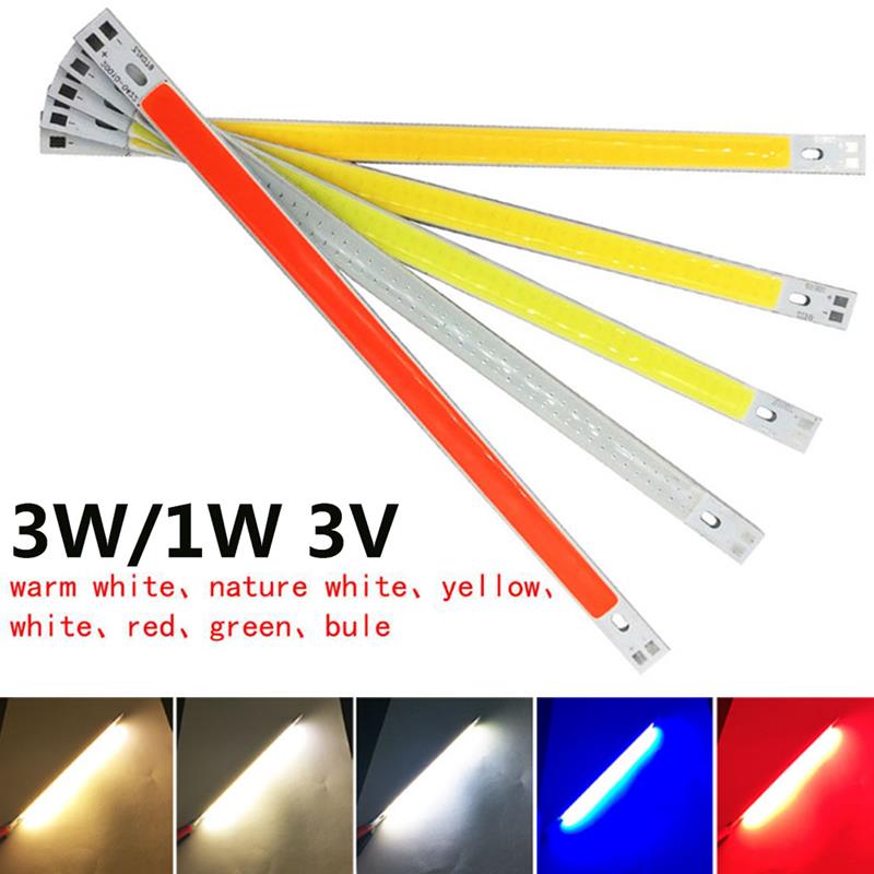 COB Chip luz tira de Panel LED 3W/1W 60x8mm DIY luces de suelo foco LED de fuente de Chip respetuoso del medio ambiente 3V Multicolor