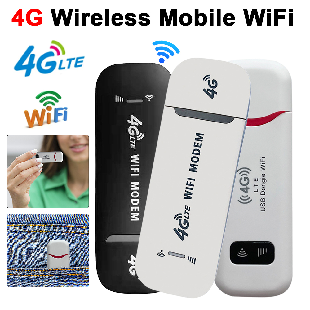 Router 4G WiFi Bezprzewodowy Dongle USB WiFi Mobilny Internet Szybki 150Mbps Router 4G LTE Modem WiFi z Kartą SIM dla Domu Biura Podróży
