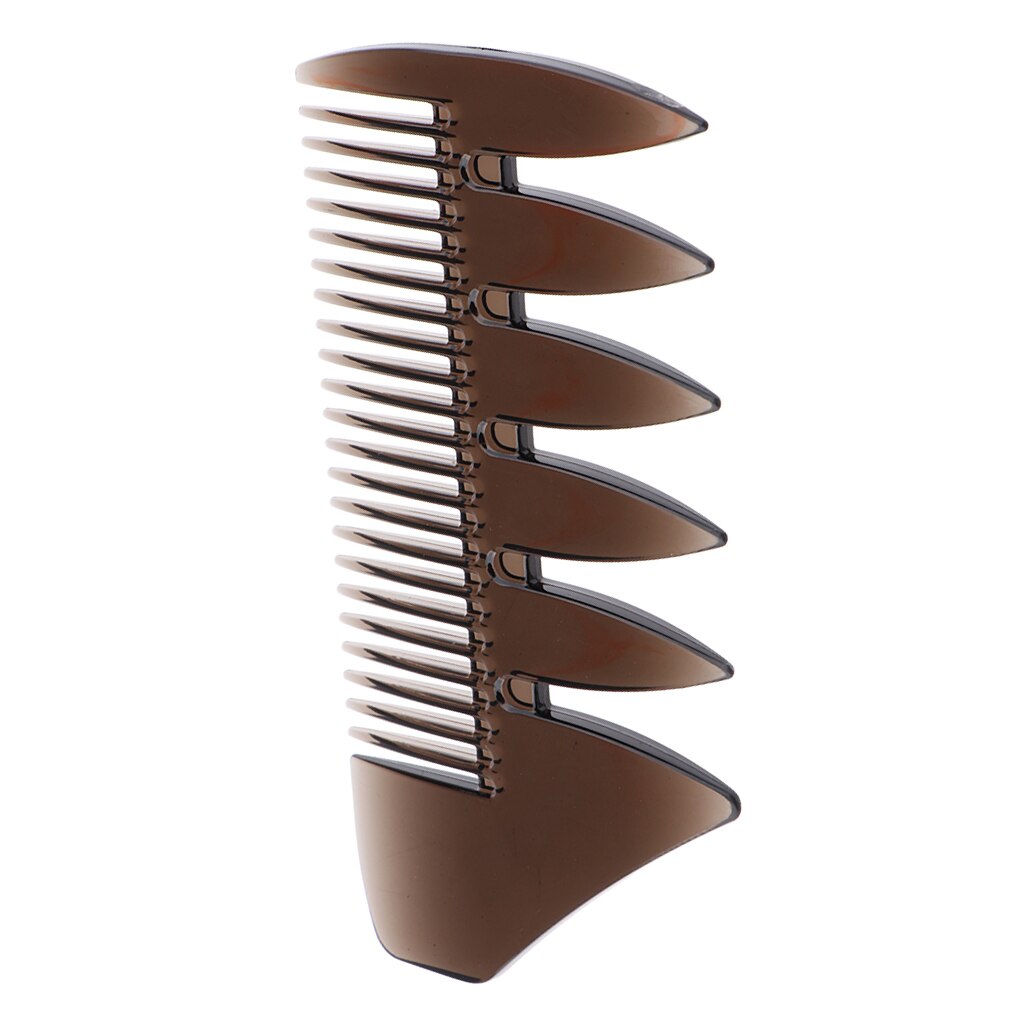 Peine Afro de doble punta para hombre, cepillo de pelo graso, rizado, recto, de dientes anchos y finos, 2 uds.