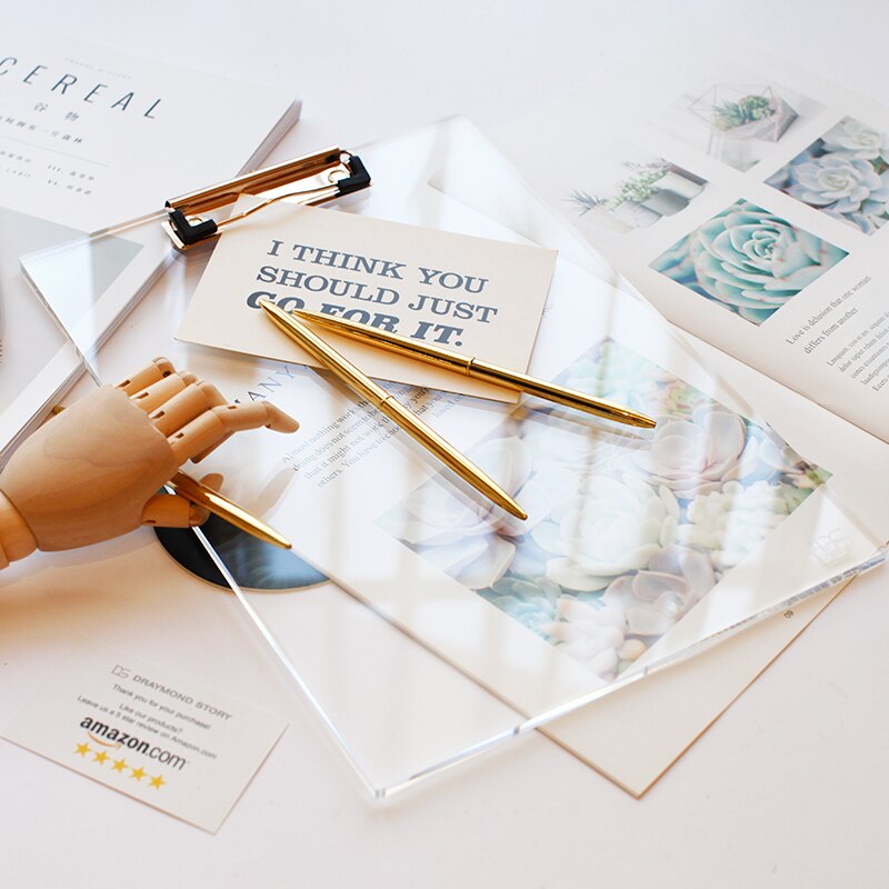 Thickened acrylic A4 folder board,crystal texture File Folders,student office writing pad,drawing sketch clip,office stationery