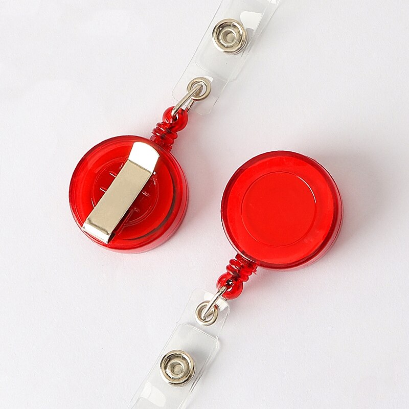 Retractable Badge Reel for Company Factory Workers Staff Work ID Card Holder Hospital Nurse Doctor Badge Holder Certificate Clip: 1pc red
