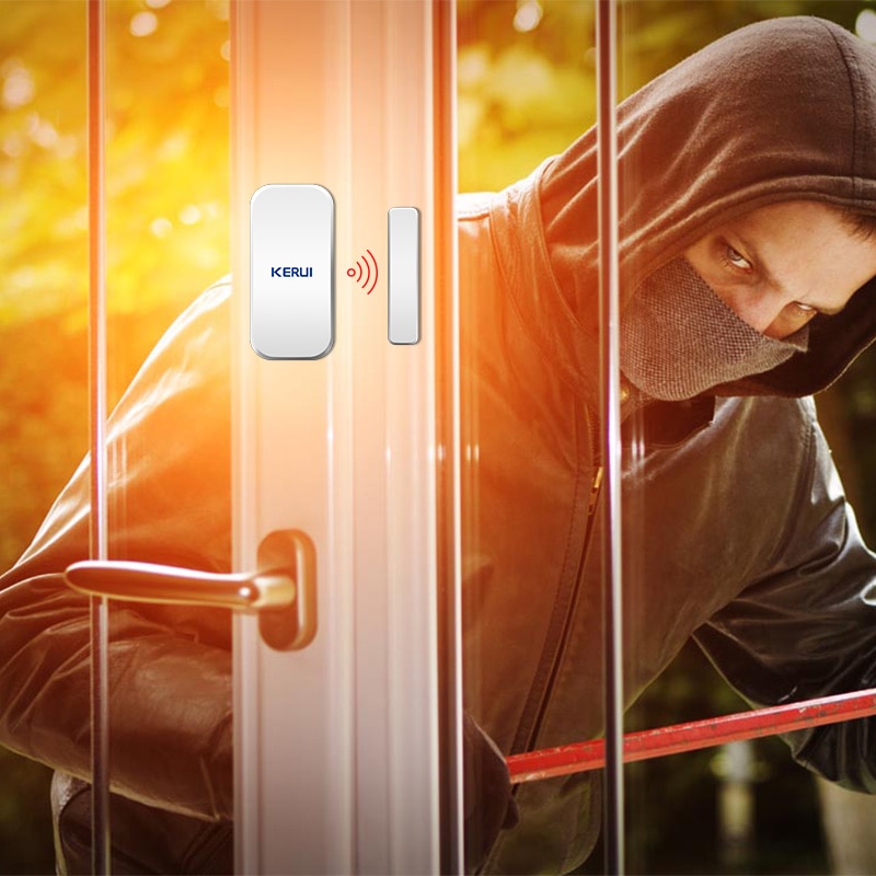 KERUI Waterproof Security Alarm System Indoor Outdoor Wireless 110dB Flash Siren Strobe Light Siren Burglar Sensor Alarm System