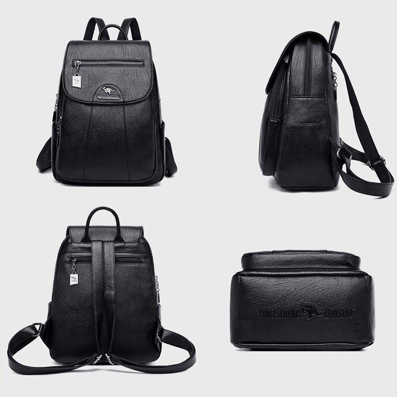 Vrouwen Lederen Rugzakken Vrouwelijke Vintage Rugzak Voor Meisjes Schooltas Reizen Rugzak Dames Sac A Dos Terug pack