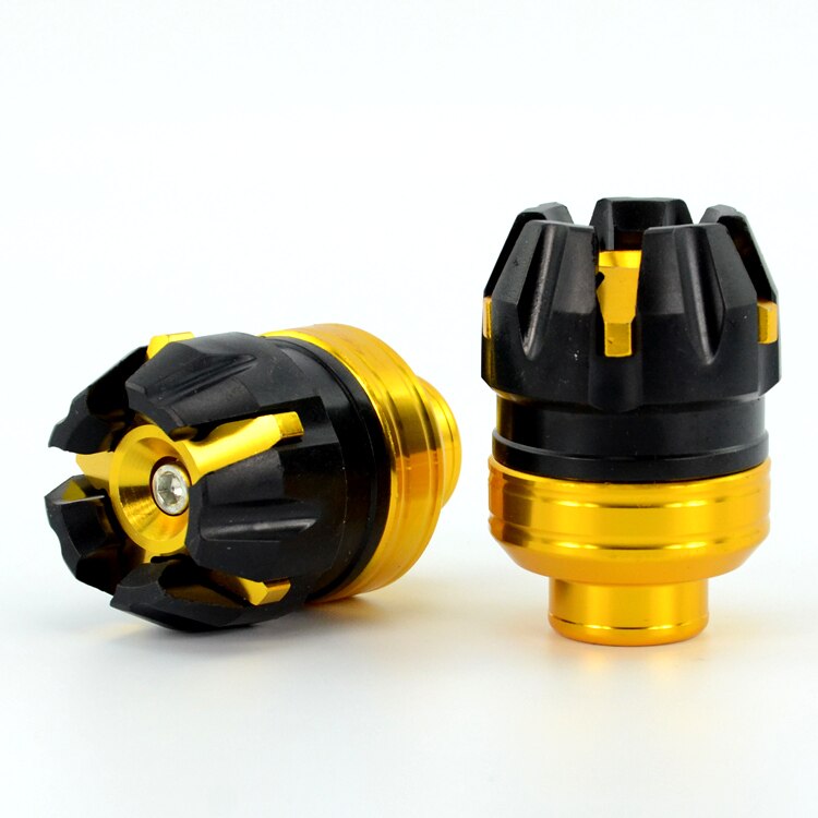 Taza de horquilla para motocicleta, vaso anticaída para vehículo eléctrico, taza anticaída de aleación de aluminio, anticolisión: yellow