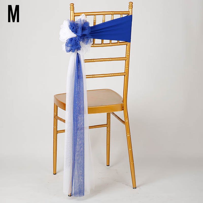 Bandas de satén para silla de boda, cintas para sillas de , cubierta de nudo para silla de decoración, lazo para silla de banquete, color dorado y rosa, novedad: M