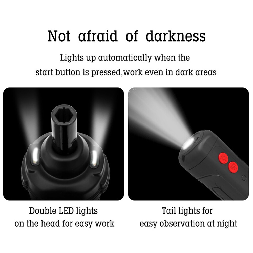 HILDA Electric Screwdriver Set Cordless Electric Drill Mini USB Rechargeable with LED Indicator Light and 19pcs Bits Drill