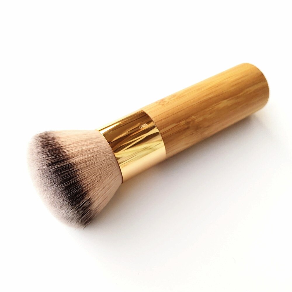 The Buffer Airbrush Finish Bamboo Foundation Makeup Brush - Dense Soft Synthetic Hair Flawless Beauty Cosmetics Blender Tools: Default Title