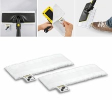 Outils de sol en tissu KARCHER EASYFIX 2.863 – 259.0 SC1 SC2 SC3 SC4 SC5 (34.5cm), 2 pièces, adaptés aux noms des appareils: nettoyeur à vapeur, vadrouille à vapeur