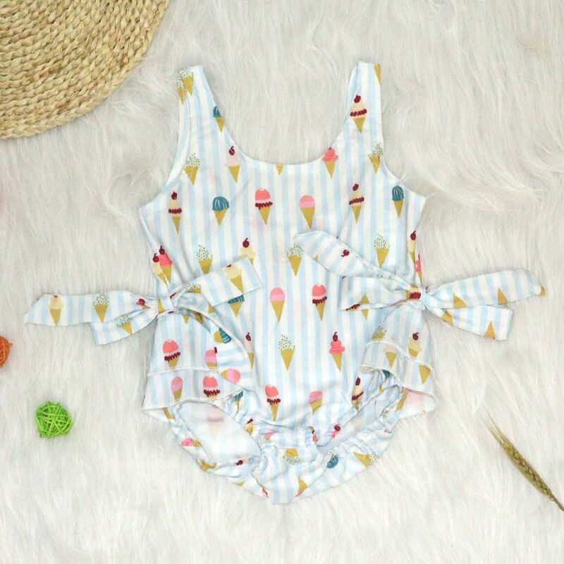 Baby Kids Girls Swimsuit Bow Bikini Bathing Suit Beach Swimwear