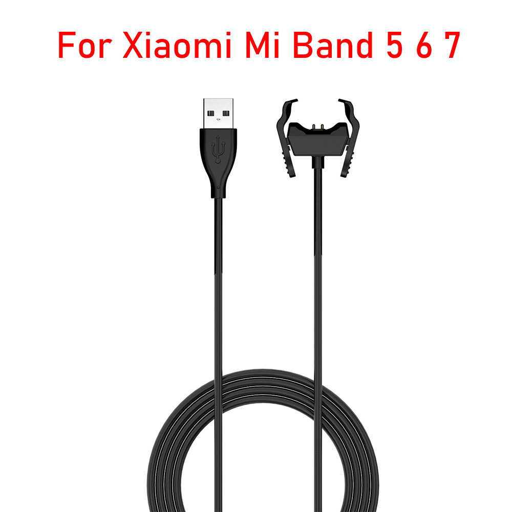 USB-oplaadkabel voor Xiaomi Mi Band 5 6 7 Magnetische oplaadconnector voor Xiaomi Mi Band Charger Line Draagbare USB-opladerdraad: Donkergrijs