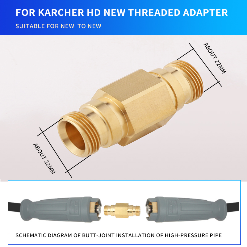 Adapter Für Karcher HD Hochdruck Washer Einige der Neue Und Alte Stil Für Karcher HD Waschen Pistole Wasser Rohr schlauch Schnell Verbindung: Gold