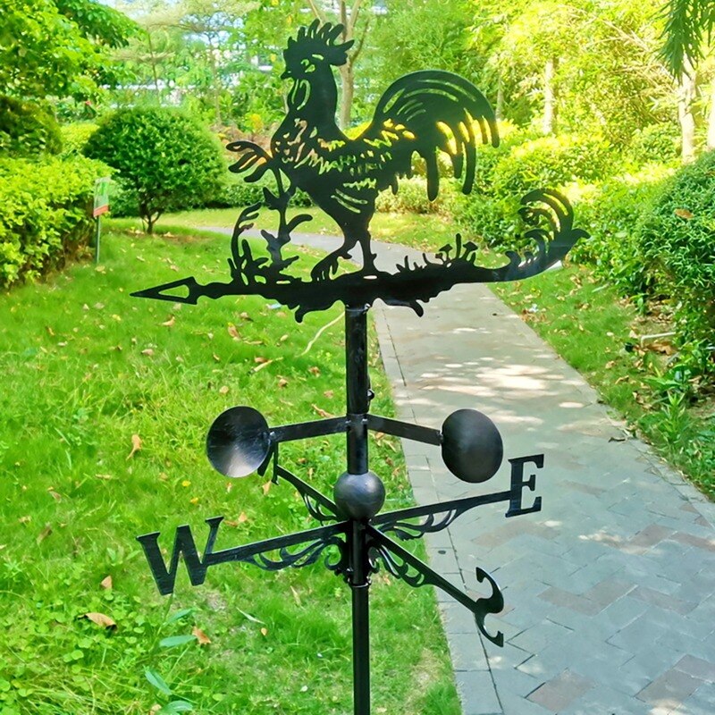 Coq – girouette météo, indicateur de Direction du vent, rétro, toit jardin, décoration extérieure, artisanat de construction