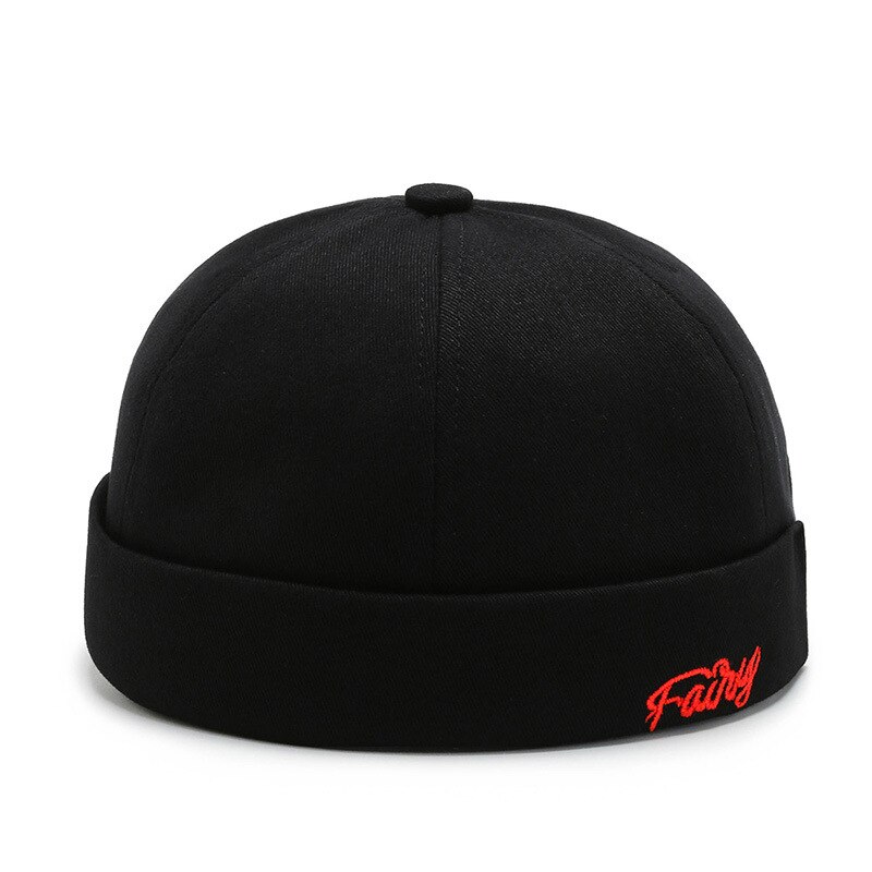 Bonnet de pêcheur en coton, casquette avec tête de mort, taille unique, manchette, , doux, extensible, léger, séchage rapide, Durable: Black