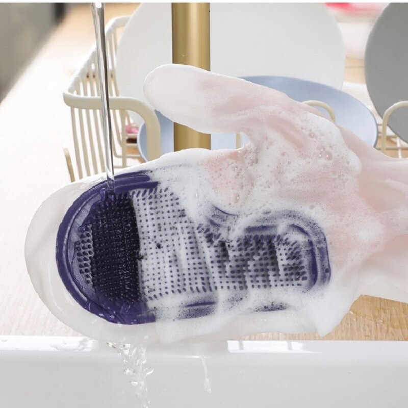 Gants magiques pour épurateur de cuisine, 1 paire, accessoires multi-usages, brosse en silicone, lave-vaisselle, nettoyage d'animaux, cuisson de fruits, cuisson domestique