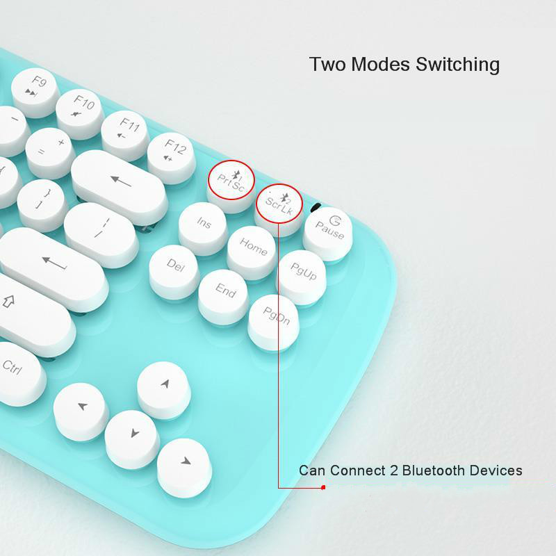 SeenDa 2.4G Wireless Bluetooth Keyboard Mouse Combos for Computer Phone Switch Between Bluetooth & 2.4G Connect Up to 3 Devices