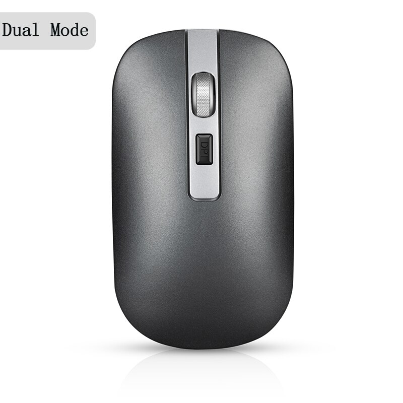 Redstore M106 Muis Bluetooth 2.4G Draadloze Muis Dual Mode Stille Muis Optische Ergonomische Muizen Voor Pc Computer: Gray Dual Mode