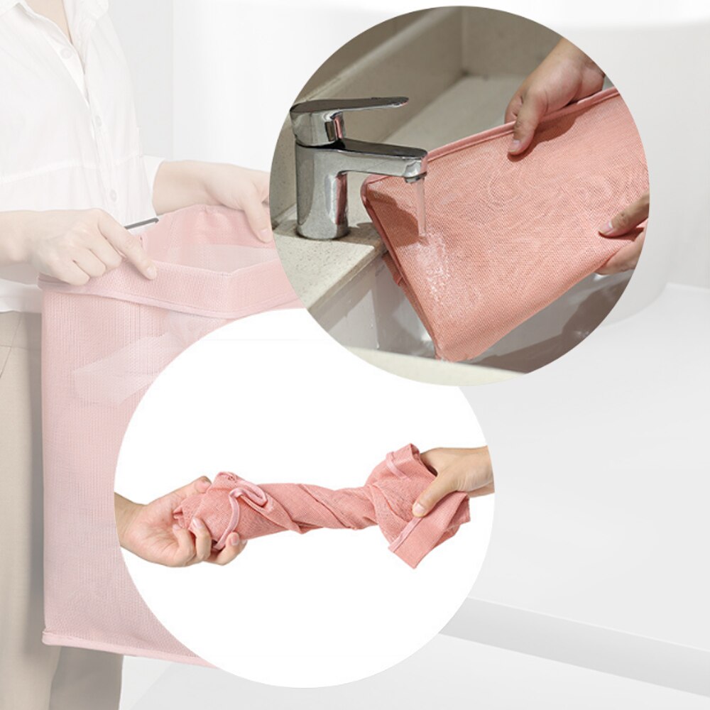 Portable Wall Hanging Laundry Basket Underwear Socks Barrel Bucket Clothing Storage Bag Foldable Bathroom Laundry Organizer