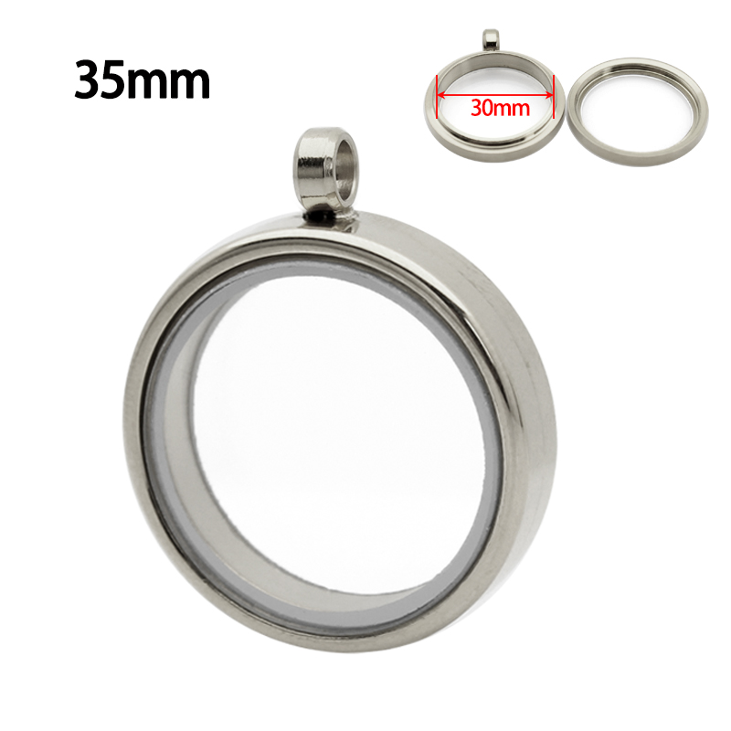 Gemengde Grootte Drijvend Glas Living Memory Medaillon Charms Hanger Twist Top Roestvrij Staal Glazen Medaillon Diy Sieraden Vrouwen: Imitation Rhodium Plated