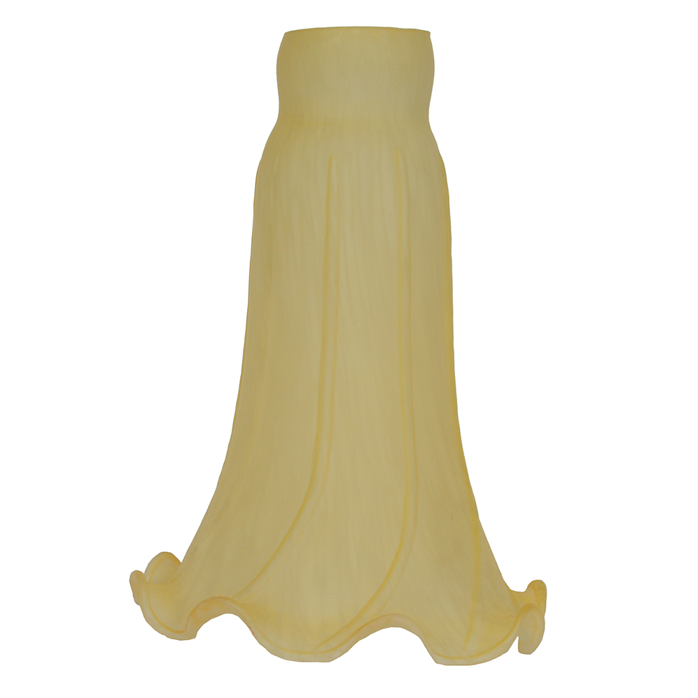 Pond Lily Lamp Shade Glass Lampshade 4" Wide 6" Tall 1.5" White Blue Rosy Yellow Green Peach Purple Amber Pink: Yellow