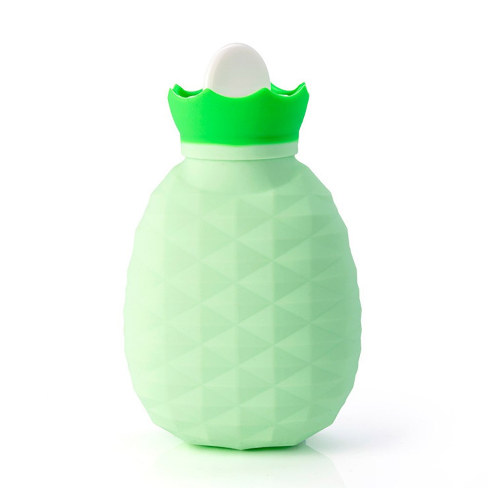 Pineapple Shape Silicone Water Bottle Hand Warmer Winter Warming Bag 200ml TI99: Light green