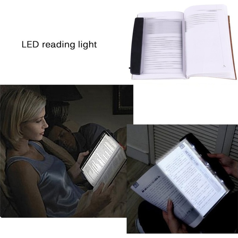 Portable LED Book Light Reading Night Light Flat Plate Car Travel Panel Led Desk Lamp For Home Indoor Kids Bedroom