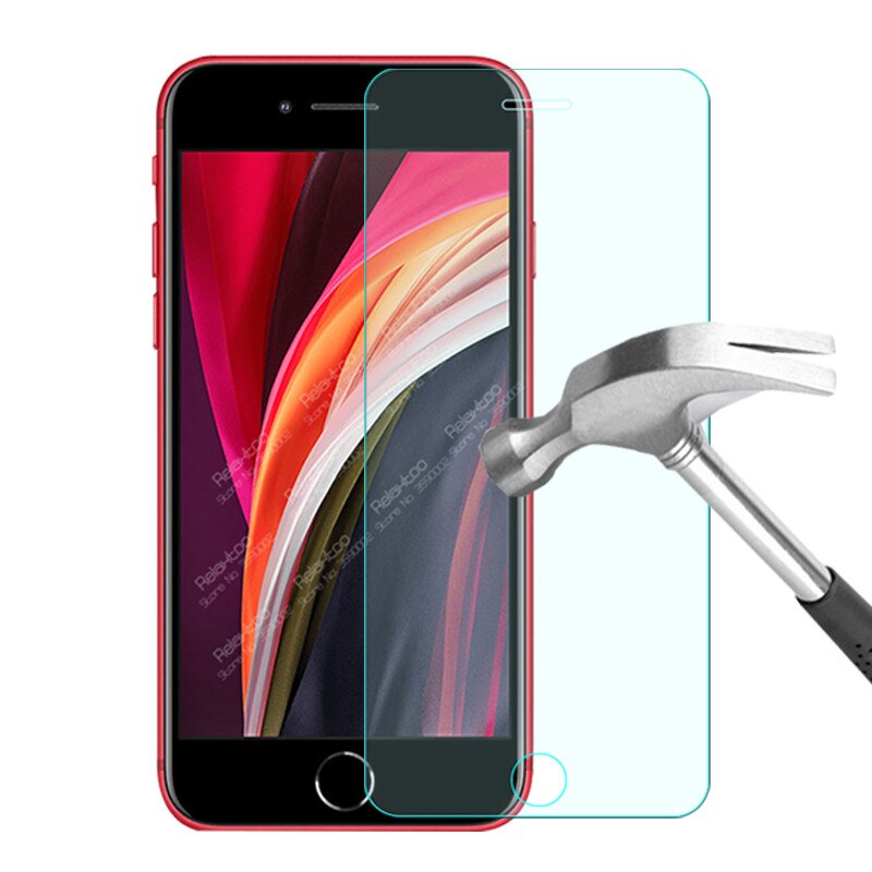 Para iphone se vidrio 3 piezas de vidrio protector para iphone se 2 aifon se2 se2020 protector de pantalla película de vidrio templado