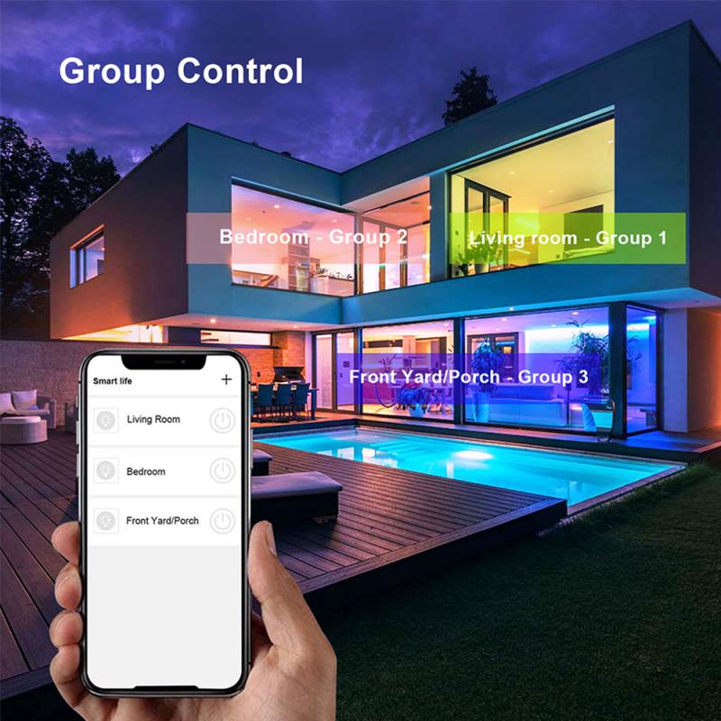 1-10PCS Zigbee E14 5W Smart LED Candle Light Bulb RGBCW Dimmable Magic Bulb Voice Timer Work With Alexa Google Home SmartThings