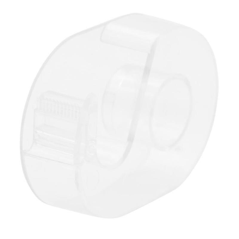 Durable Tape Dispenser Desktop Tape Cutter Stationery Storage Box Organizer: Type B Transparent