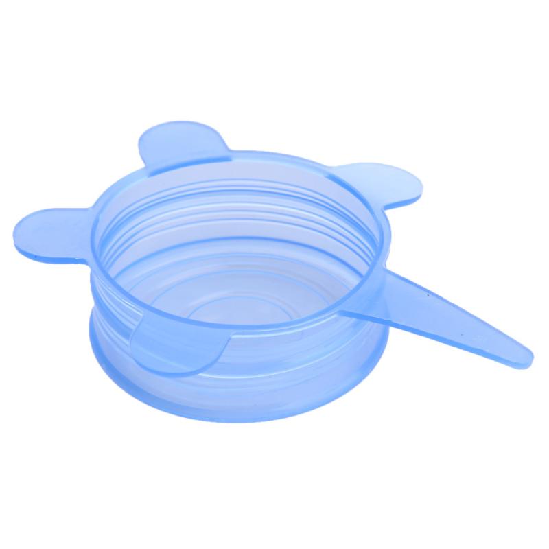 Silicone Suction Lid-bowl pan cooking pot lid-silicon stretch lids tampa de Stretch Silicone Cover Spill Lid Stopper Cover: Blue