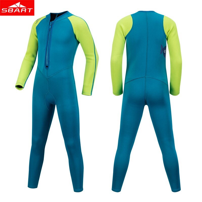 Sbart 2Mm Een Stukken Kinderen Warm Neopreen Wetsuits Kinderen Swimwears Duikpakken Lange Mouwen Jongens Meisjes Surfen Rash guards