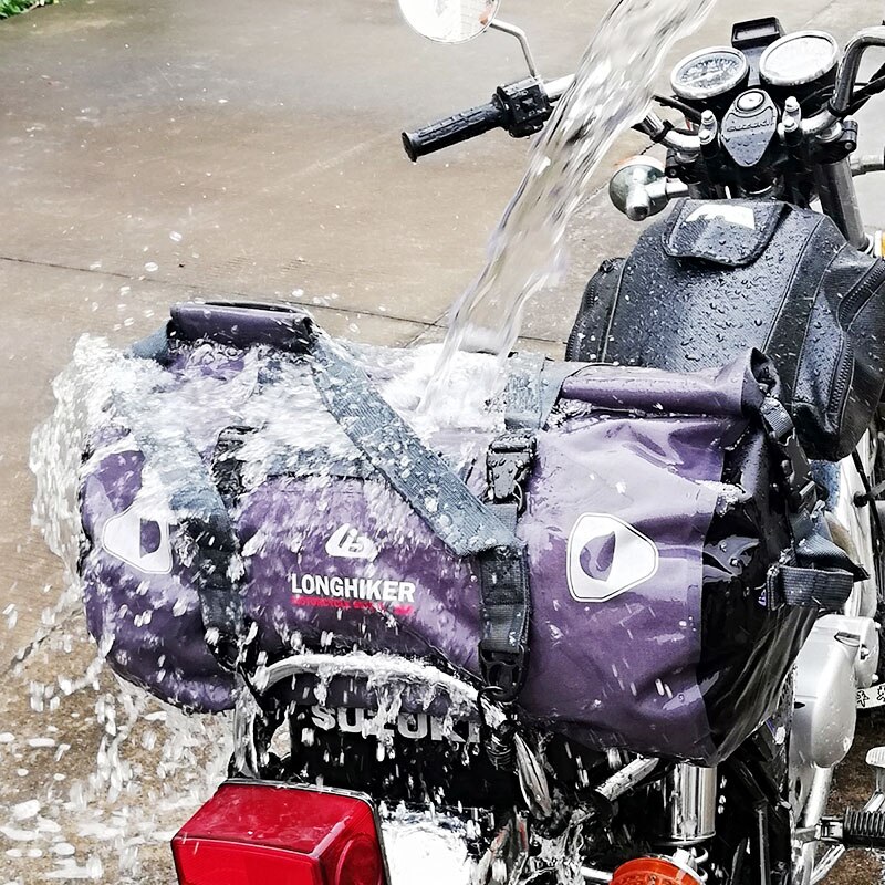 Outdoor Swimming Waterproof Duffle Bag for Motorcycle Tail Bag Riding Cycling Gym Kayaking Boating Rafting Fishing Camping