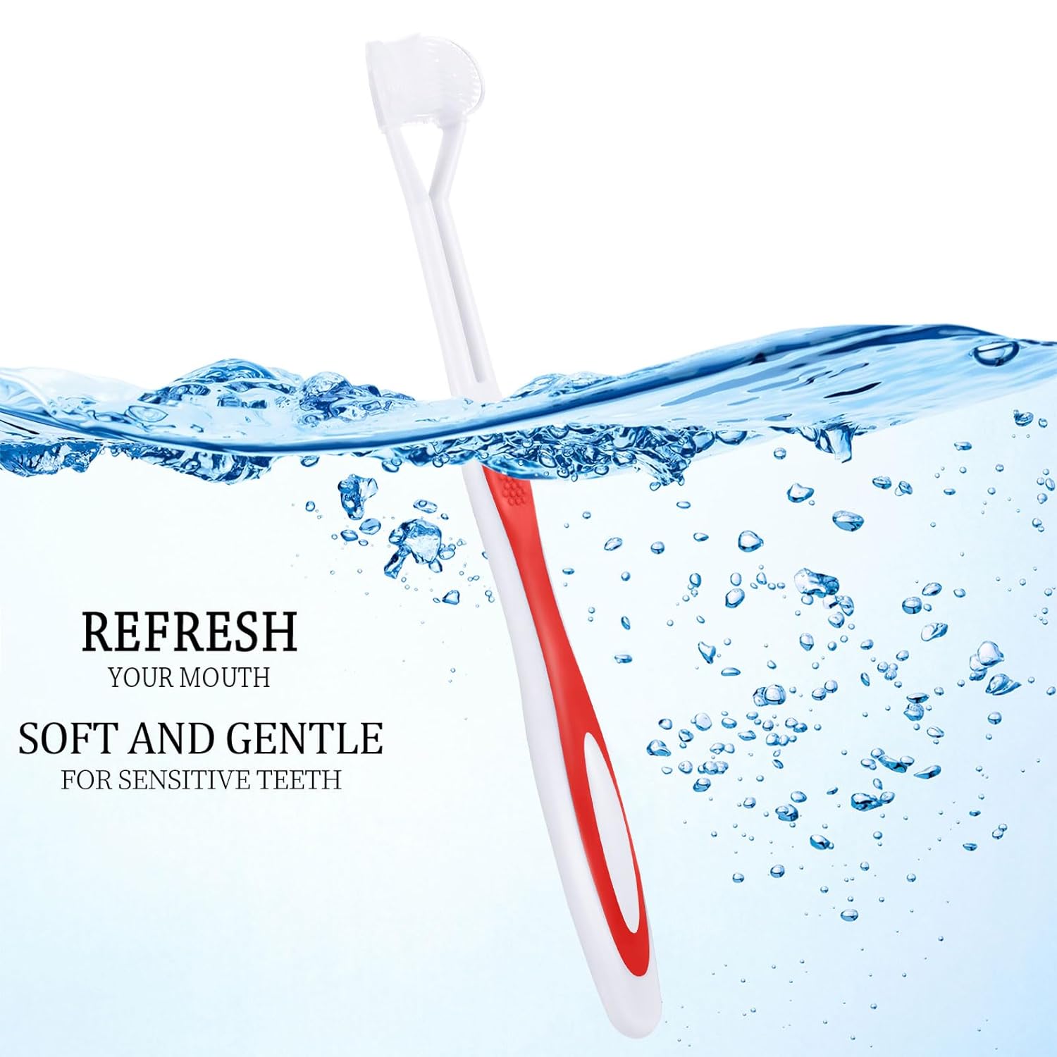 4 Stuks Driezijdige Tandenborstel Autisme Sensorische Tandenborstel Reizen Tanden Kauwgom Zorg Vrij Goede Hoek Schoon Elke Tand Zacht En Zacht