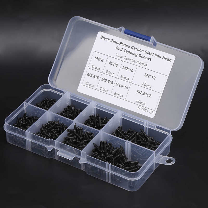 Tapping Screws Many Specifications Of M2 M2.6 Pan Head Tapping Screws Set with Amateurs Repairers for Professionals for DIY