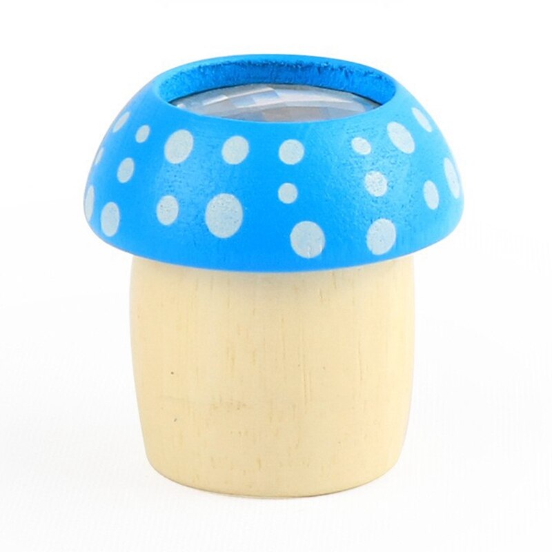 4 Stck Holz Pilz Kaleidoskop Spielzeug Baby Puzzle Erkundung Spielzeug Multi-Winkel Spiegel Bunte ic Quaddel für Kind