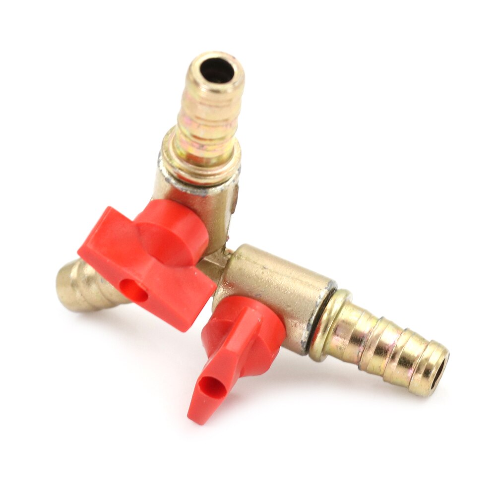 Brass 1pc 3-Way Shut Off Ball Valve Stainless Steel Valve Clamp Fitting Hose Barb Fuel Gas For Garden Irrigation