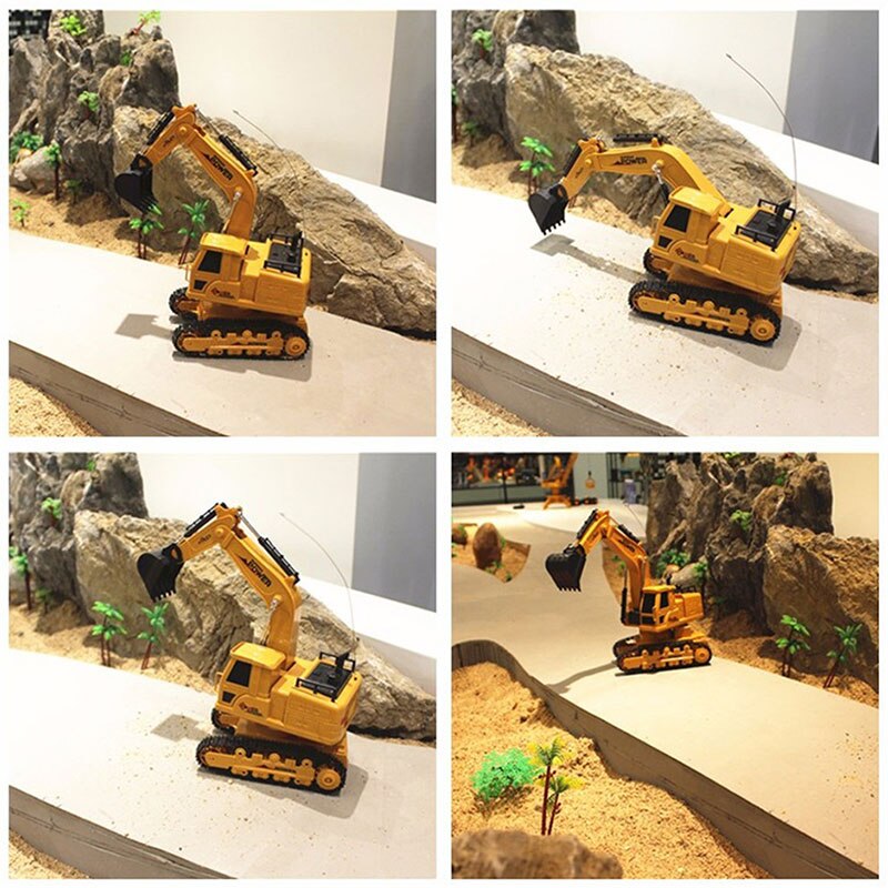 Simulación de vehículos de construcción trepador de Control remoto, modelo de excavadora RC, camión de ingeniería, juguete de maquinaria pesada, de juego para niños