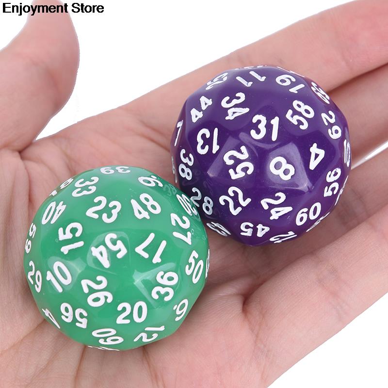 1 pçs 60 face dice para jogo polyhedral d60 multi face acrílico dice presente para os amantes do jogo trpg