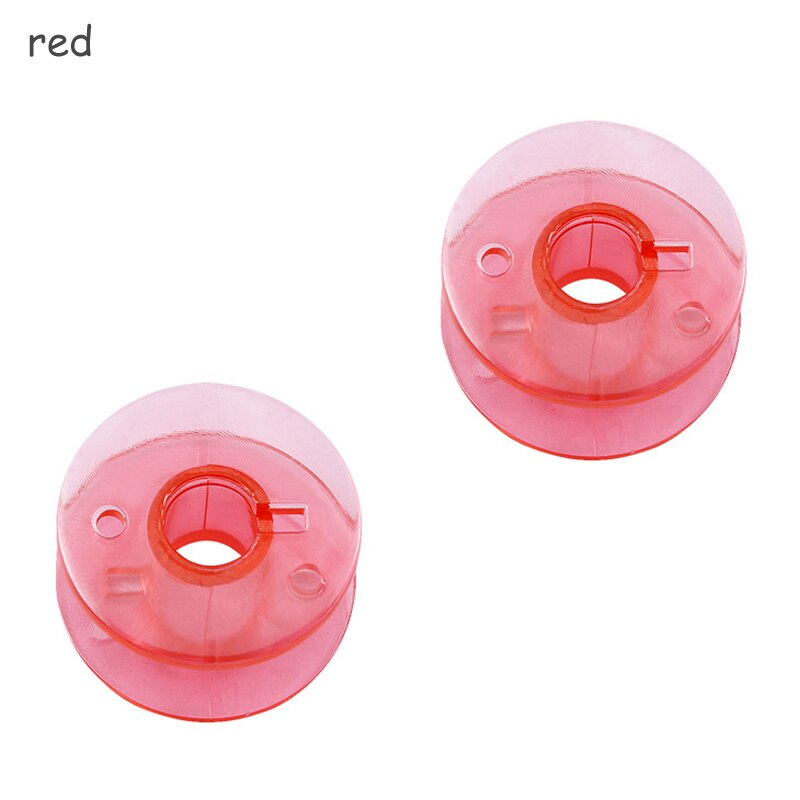 30 pz bobina vuota bobine di plastica trasparente macchine da cucire bobine forniture di abbigliamento accessori per strumenti di cucito multifunzione: Rosso