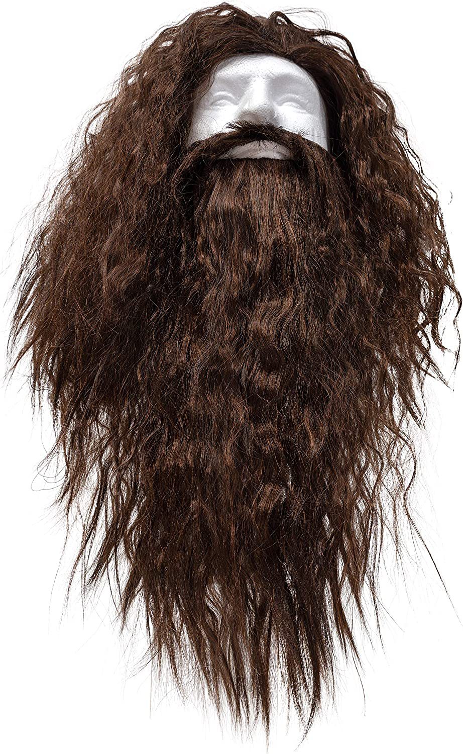 Navidad Cosplay Hobbit Gandalf Cosplay peluca y barba conjunto tocado para el Señor de los Anillos Fans y vacaciones decoración DIY