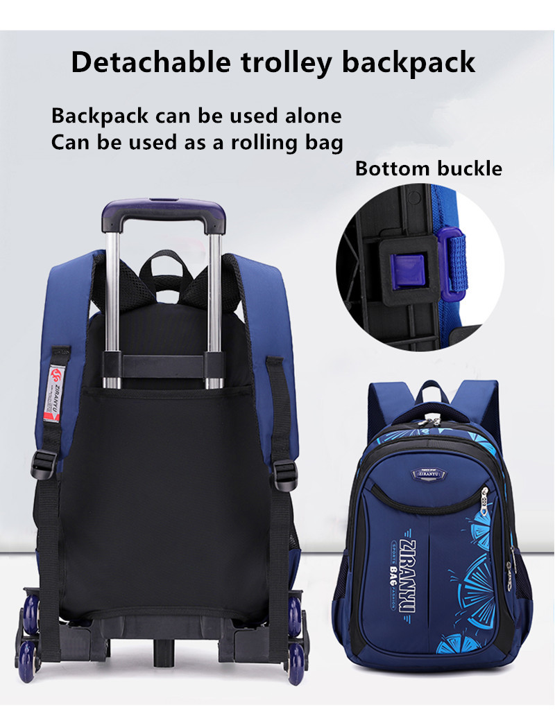 rollen Schule Rucksack Wagen-Rucksack Mit 6 Räder freundlicher Schule Taschen Für Teenager Jungen Mädchen Gepäck Tasche Kind Taschen