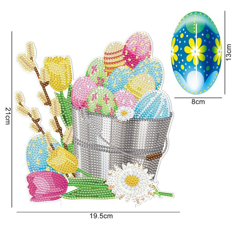 Easter Rabbit DIY Diamond Painting Kit Easter Egg Bunny Desktop Decoration Mosaic Embroidery Dot Diamond Home Decor