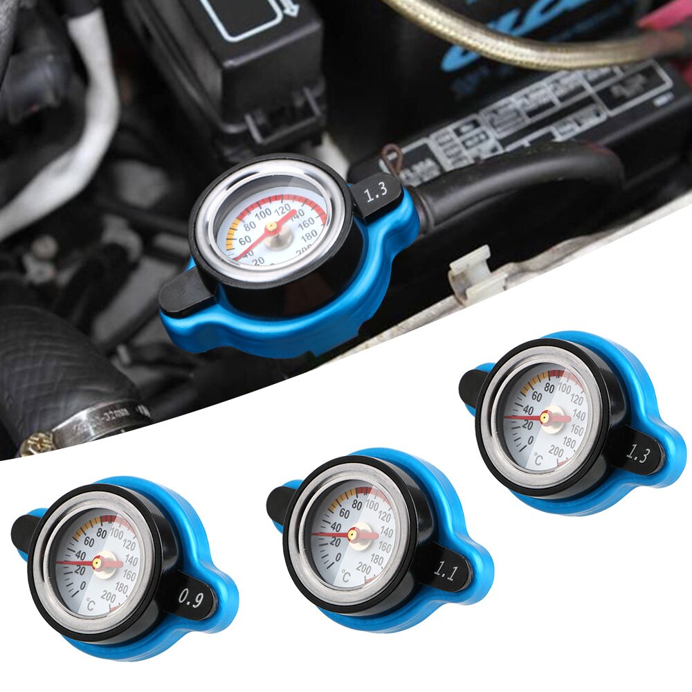 Temperature Gauge 0.9/1.1/1.3 Bar Pressure Balance Function Tank Cover Replacement Thermo Radiator Cap Car Accessories