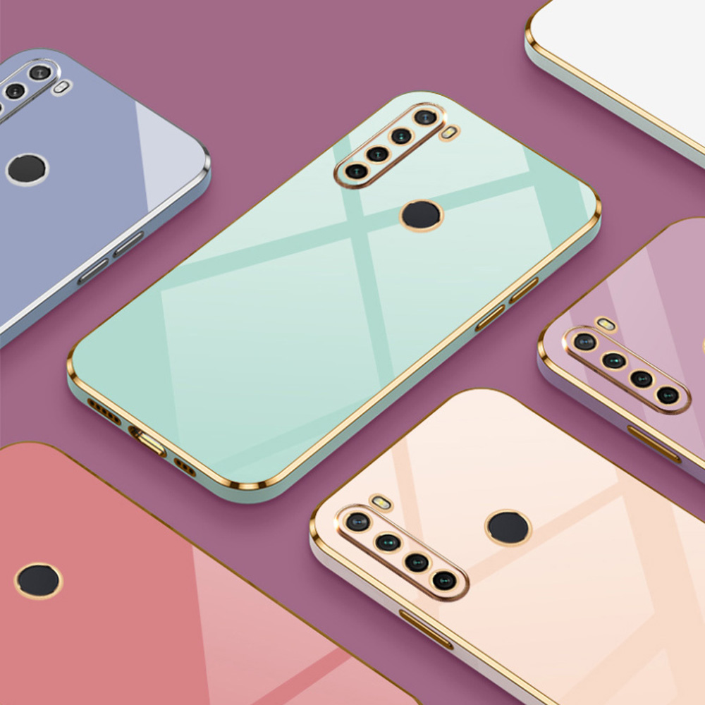 Para Realme 5i funda Realme 5 funda de teléfono Realme 5S Realme 6i Realme 6 6s revestimiento cuadrado de lujo cubierta trasera a prueba de golpes