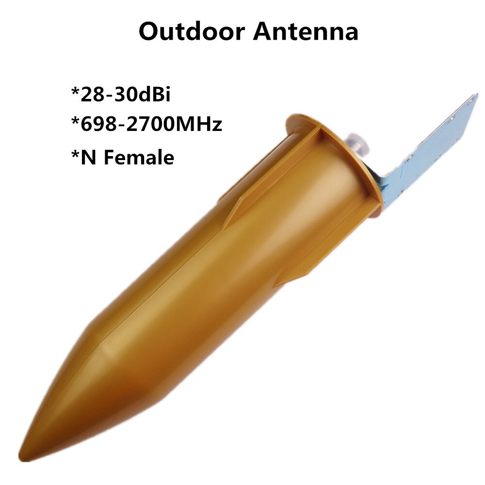 Outdoor Omni Antenna for gsm dcs signal booster 2g 3g 4g repeater 900 1700 1800 1900 2100 2300 2600mhz TMTS LTE signal amplifier: 30dBi gold