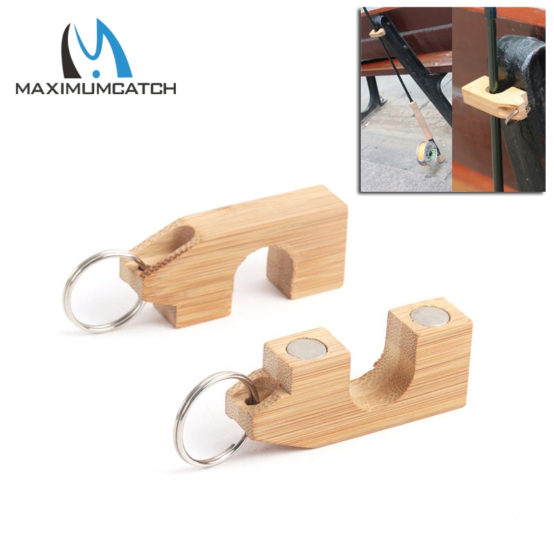 Houten Hengel Rack Holder Magnetische Hengel Guard Hanger Staaf Transport Systeem Hecht Aan Auto Vissen Ondersteuning