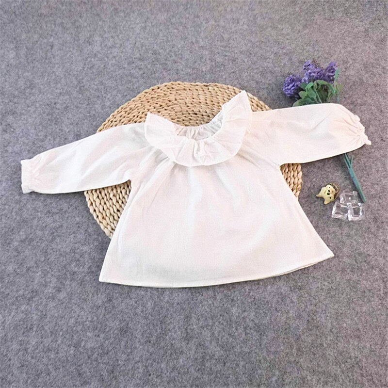 White Baby Blouse Spring Summer Baby Girls Clothing Cute Infant Blouse Toddler Blouse Tops for Boys