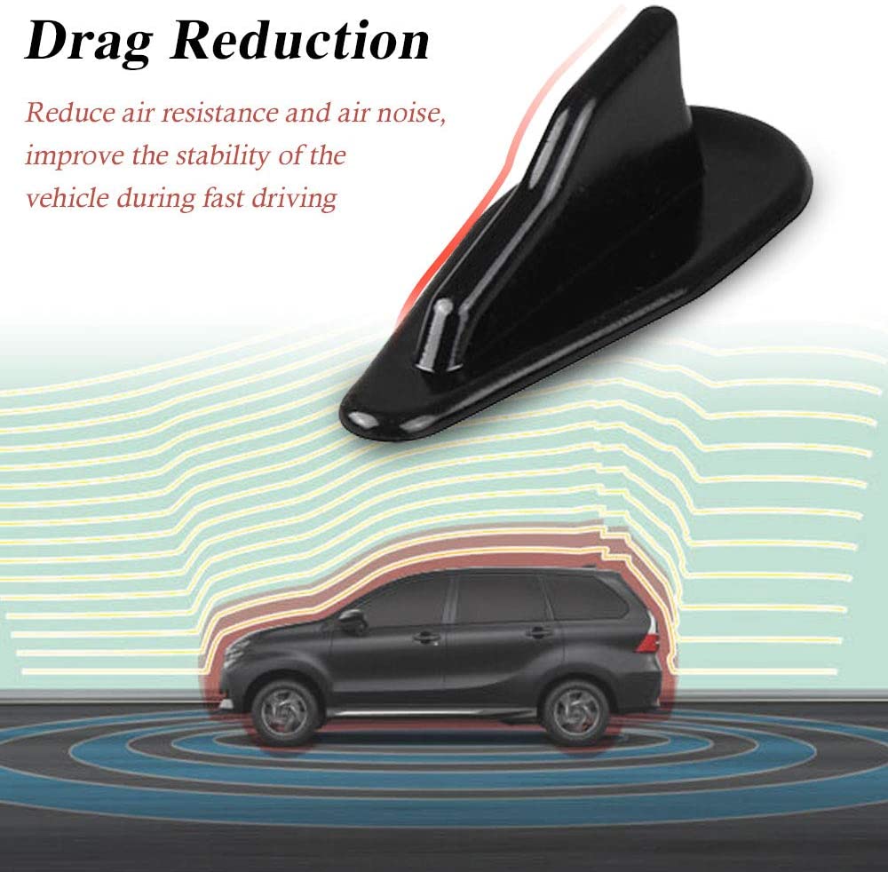 Car Shark Fin Spoiler 10Pcs – Self-Adhesive Carbon Fiber Roof Diffuser, Reduces Wind Resistance & Static Electricity, Universal Exterior Decoration